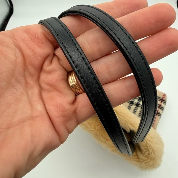 Burberry Plaid Wool and Fur Bag - Picture 5 of 5